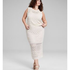 And Now This Crochet Midi Skirt